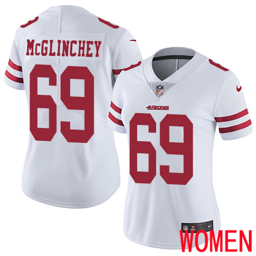 San Francisco 49ers Limited White Women Mike McGlinchey Road NFL Jersey #69 Vapor Untouchable